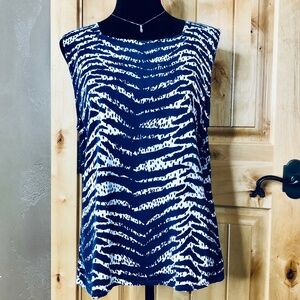 Coldwater Creek Size XL Sleeveless Two Tone Top Like New